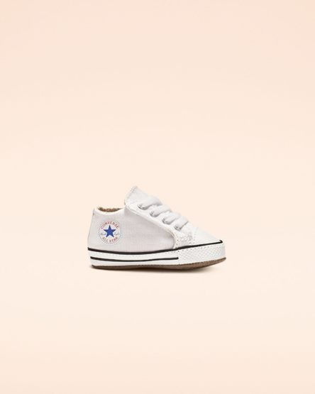 Boys' Converse Chuck Taylor All Star Cribster Easy-On High Top Shoes White / Beige White | AU 1E356Y